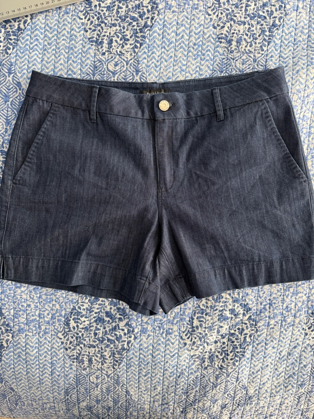 White House Black Market Indigo Denim-Look Women's Shorts
